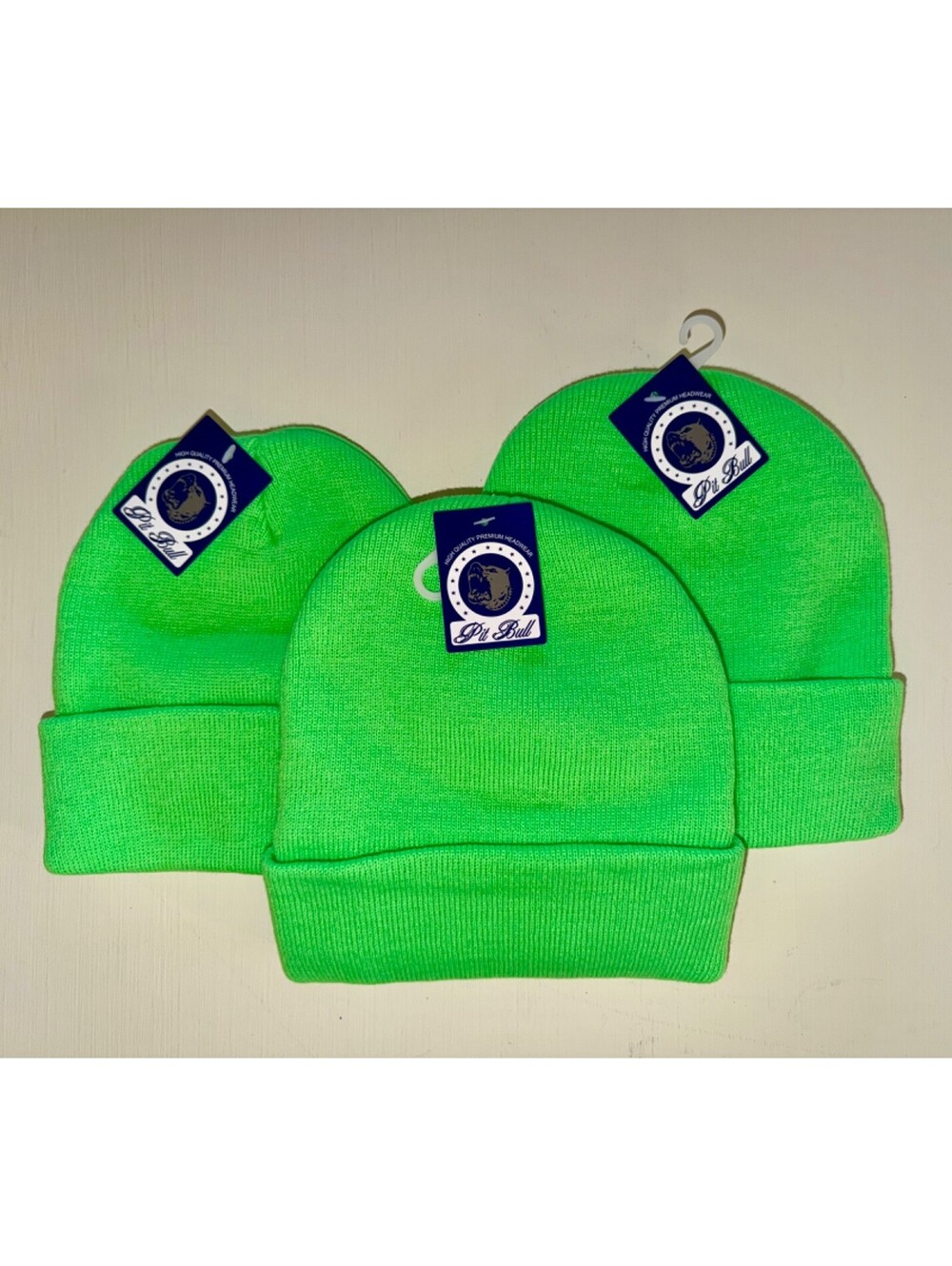 Beanie Hat Cap Knit Ski Skully Cuff Winter Warm OS Men Women Neon Green Seahawks